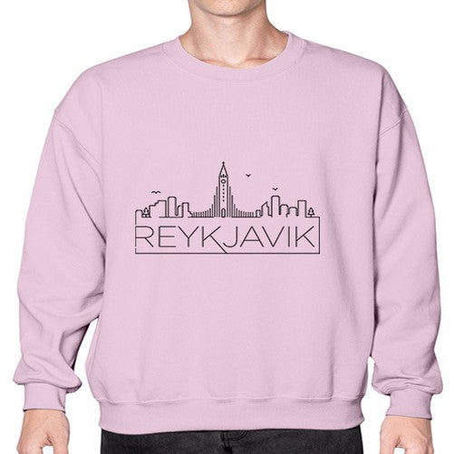 Reykjavik Minimal Skyline 1715# - cities- Sweatshirt - Crew
