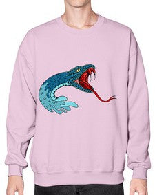 Snake 219# - cartoon animals- Sweatshirt - Crew