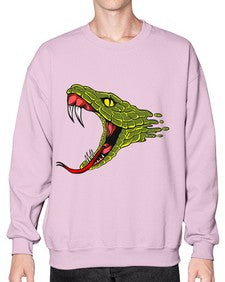 Snake 221# - cartoon animals- Sweatshirt - Crew