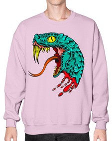 Snake 227# - cartoon animals- Sweatshirt - Crew