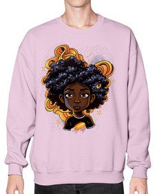 Sparkling Black Girl Design 12# - black girls or women- Sweatshirt - Crew
