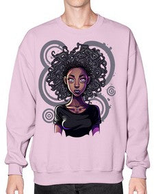 Sparkling Black Girl Design 14# - black girls or women- Sweatshirt - Crew