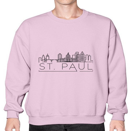St Paul Minimal Skyline 1883# - cities- Sweatshirt - Crew