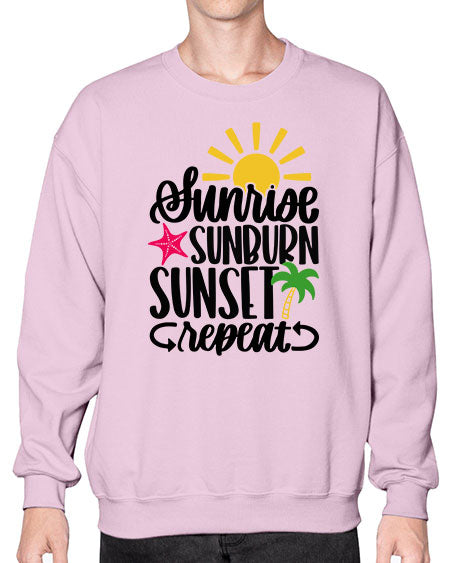 Sunrise Sunburn Sunset Repeat Style 16# - summer- Sweatshirt - Crew