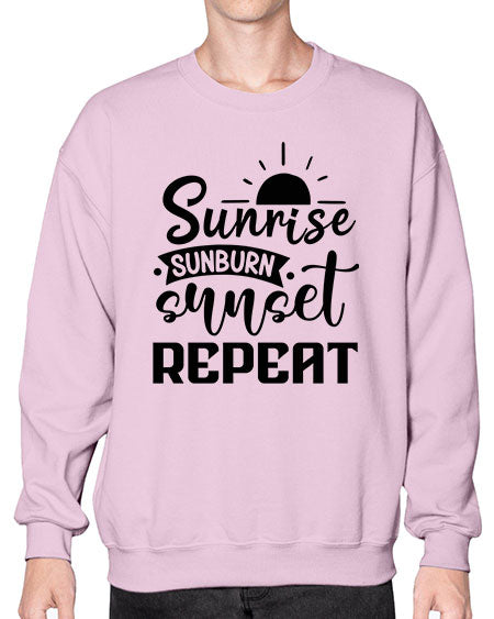 Sunrise sunburn sunset repeat 01# - summer- Sweatshirt - Crew