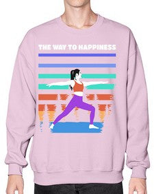 The Way to Happiness 566# - yoga- Sweatshirt - Crew