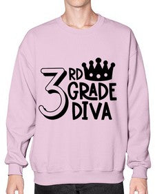 Third Grade Diva 953# - third grade- Sweatshirt - Crew