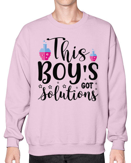 This Boy s Got Solutions 20# - general science- Sweatshirt - Crew