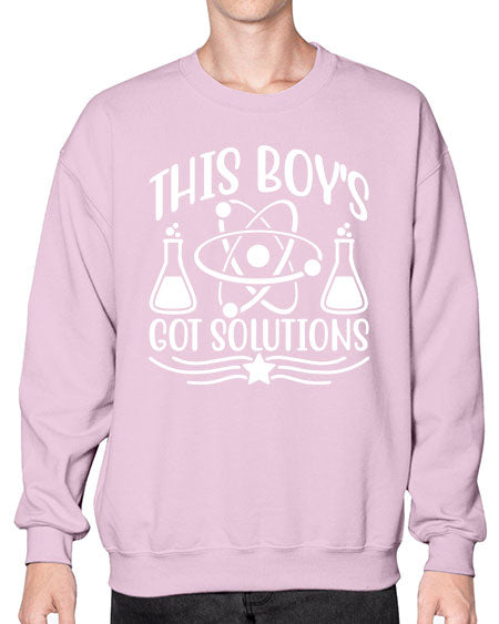 This Boy s Got Solutions 21# - general science- Sweatshirt - Crew