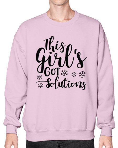 This Girl s Got Solutions 17# - general science- Sweatshirt - Crew