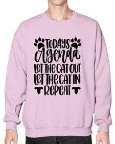 Todays Agenda Let Style 107# - cats- Sweatshirt - Crew