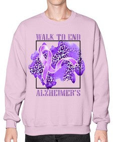Walk o End AlzheimerS Purple Ribbon 220# - alzheimers- Sweatshirt - Crew