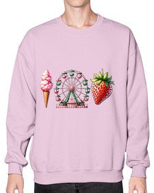 Watercolor Strawberry Fair 1693# - strawberry- Sweatshirt - Crew