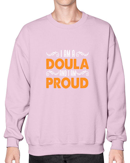 WomensIamadoulaandIamproudgiftforfunnymidwifedoula1652# - doubla- Sweatshirt - Crew