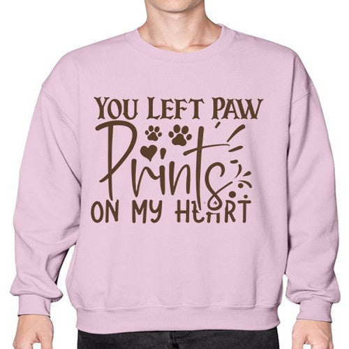 You Left Paw Prints On My Heart Style 53# - dogs- Sweatshirt - Crew