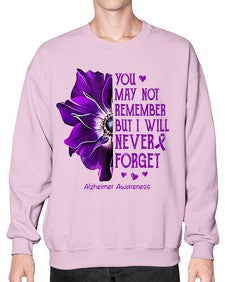 You may not remember but I will never forget alzheimer 223# - alzheimers- Sweatshirt - Crew