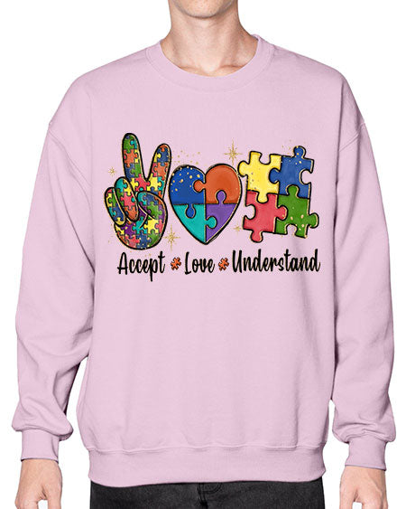 accept love understand 2# - autism- Sweatshirt - Crew