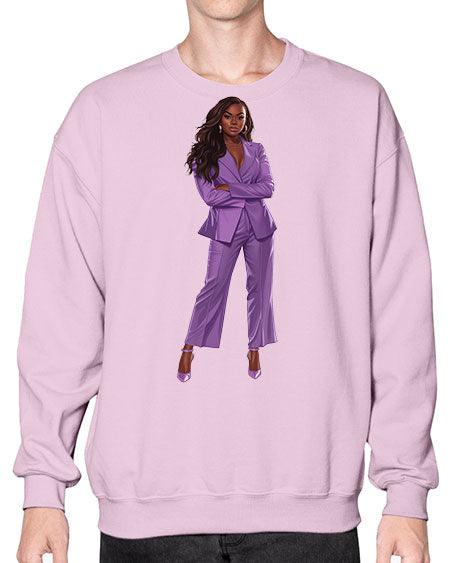 african american girl 3# -  fashion- Sweatshirt - Crew