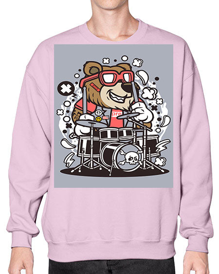 bear drummer 33# - bears - animals- Sweatshirt - Crew