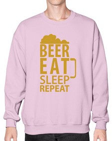 beer eat sleep 644# - beer- Sweatshirt - Crew