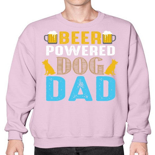 beer power dog dad 55# - dogs- Sweatshirt - Crew