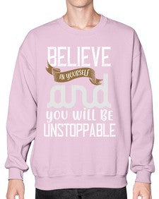 believe in yourself and you will be unstoppable 55# - cooking- Sweatshirt - Crew