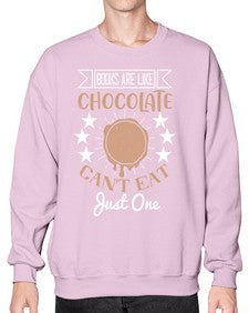books are like chocolate cant eat just one 57# - chocolate- Sweatshirt - Crew