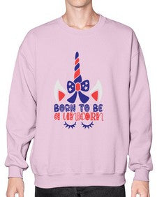 born to be a unicorn 69# - unicorn- Sweatshirt - Crew