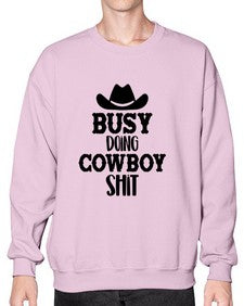 busy doing cowboy shit 283# - western- Sweatshirt - Crew