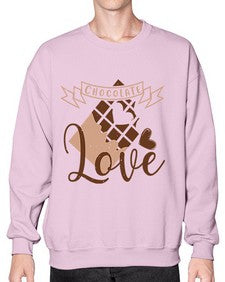 chocolate love 96# - chocolate- Sweatshirt - Crew