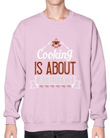 cooking is about ingredients 130# - cooking- Sweatshirt - Crew