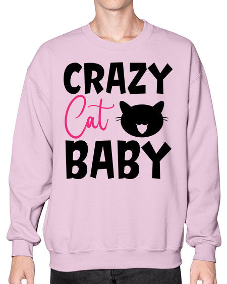crazy cat baby Style 66# - baby- Sweatshirt - Crew