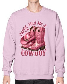 cupid find me a cowboy western 359# - western- Sweatshirt - Crew
