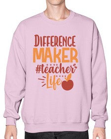 difference maker teacher life 710# - teacher- Sweatshirt - Crew