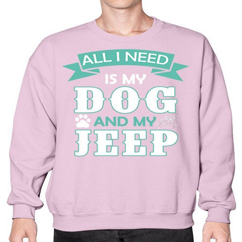 dog and jeep 74# - dogs- Sweatshirt - Crew