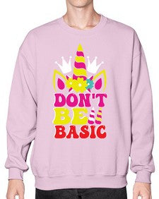 dont be basic 94# - unicorn- Sweatshirt - Crew