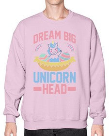 dream big unicorn head 98# - unicorn- Sweatshirt - Crew