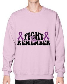 fight to remember 144# - alzheimers- Sweatshirt - Crew