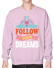 follow your dreams 137# - unicorn- Sweatshirt - Crew