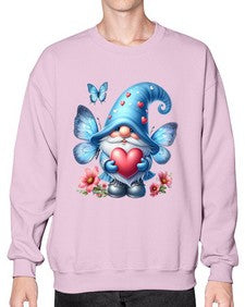 gnome with butterfly 01# - gnome- Sweatshirt - Crew