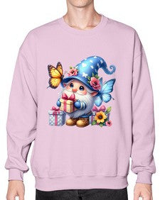 gnome with butterfly 03# - gnome- Sweatshirt - Crew