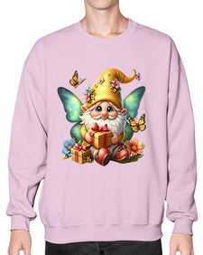 gnome with butterfly 07# - gnome- Sweatshirt - Crew