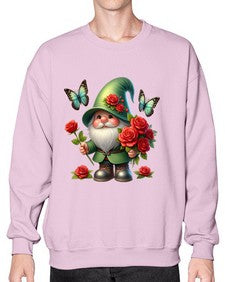 gnome with butterfly 11# - gnome- Sweatshirt - Crew