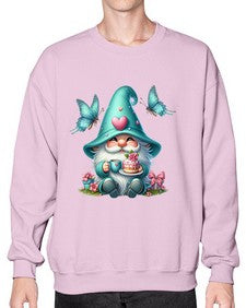 gnome with butterfly 14# - gnome- Sweatshirt - Crew