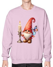 gnome with butterfly 16# - gnome- Sweatshirt - Crew