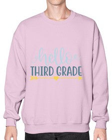 hello third grade 339# - third grade- Sweatshirt - Crew