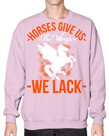 horses give us the wings we lack Style 4# - horse- Sweatshirt - Crew