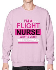 i am flight nurse what s 855# - nurse- Sweatshirt - Crew
