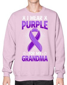 i wear purple for grandma 171# - alzheimers- Sweatshirt - Crew