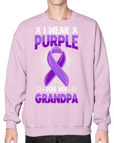 i wear purple for grandpa 172# - alzheimers- Sweatshirt - Crew